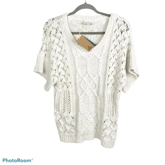 Prana patchwork sweater white size M nwt - Picture 5 of 13